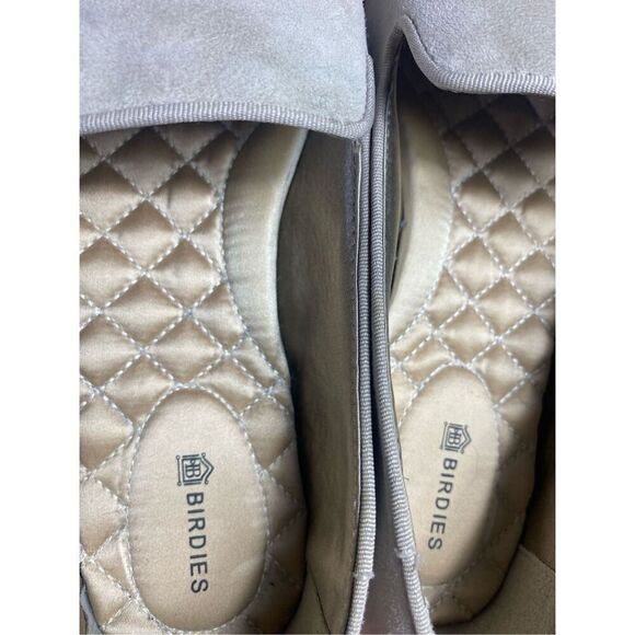 Birdies The Starling Shadow Tan Suede Slip On Quilted Cushion Sole Flats Wms Sz - Picture 8 of 8